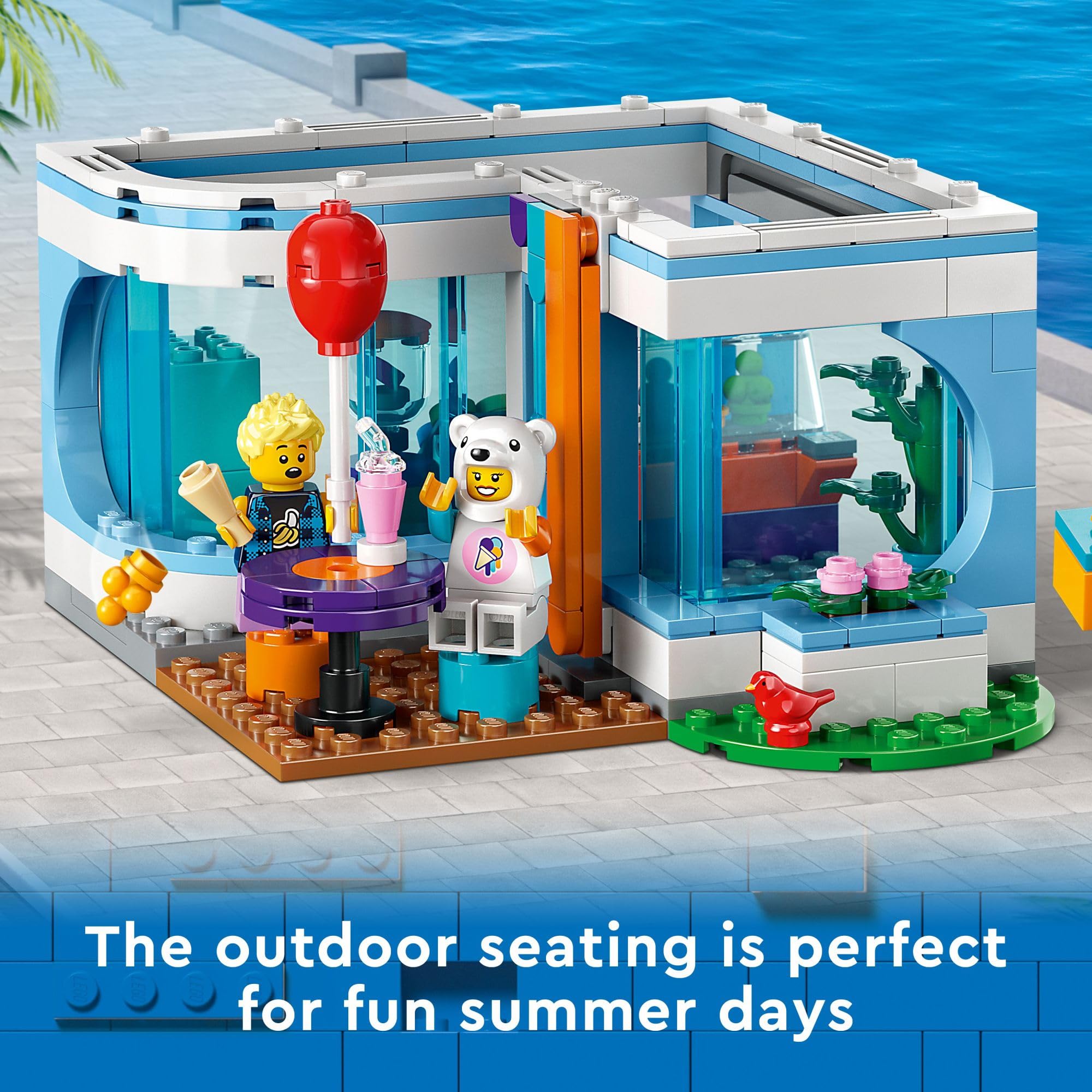 LEGO City Ice-Cream Shop 60363 Building Toy Set, Includes a Cargo Bike, 3 Minifigures and Lots of Fun Features and Accessories for Imaginative Role Play, Great Birthday Gift Idea for Kids