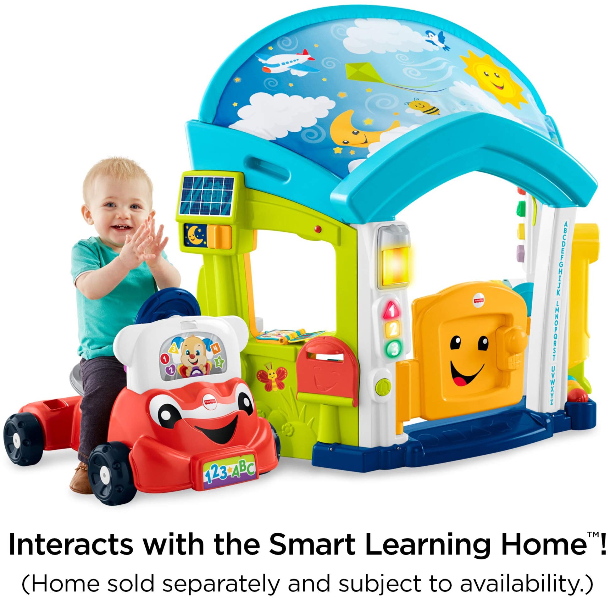 Fisher-Price Laugh & Learn 3-In-1 Smart Car, Baby Walker & Toddler Ride-On Toy with Smart Stages Learning Content for Ages 9+ Months