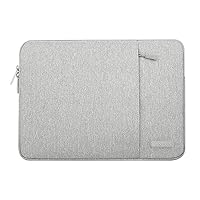 MOSISO Laptop Sleeve Bag Compatible with MacBook Air/Pro, 13-13.3 inch Notebook, Compatible with MacBook Pro 14 inch M3 M2 M1 Chip Pro Max 2024-2021, Polyester Vertical Case with Pocket, Gray
