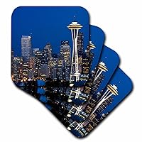 3dRose CST_95317_4 Space Needle, Seattle, Washington-Us48 Dfr0072-David R. Frazier-Ceramic Tile Coasters, Set of 8