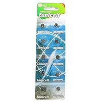 10 Eunicell AG1 / 164/364 / LR621 Button Cell Battery Long Shelf Life 0% Mercury (Expire Date Marked)