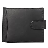 RAS Men Wallets | RFID Blocking Genuine Leather Billfold Coin Pocket Wallet | Multi Card Holder Money Organiser 340 (Black)