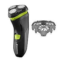 Remington Ultrastyle Rechargeable Rotary Shaver, Pr1320, Black/Neon Green