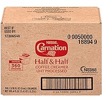 Nestle Carnation Coffee Creamer Half and Half, No Refrigeration, Made with Real Dairy, 360 Count (Pack of 1)