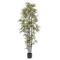 Pure Garden 6FT Artificial Bamboo Tree-Fake Plant with Adjustable Leaves and Pot for Home, Restaurant, or Office Décor, 72