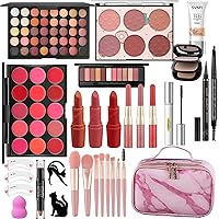 M All In One Makeup Kit, Makeup Kit for Women Full Kit,Multipurpose Women's Cosmetics Set,Beginners and Professionals Alike,Easy to Carry(DLS-Pink)