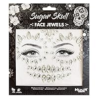 Face Jewels by Moon Terror - Festival Face Body Gems, SFX Make up, Crystal Make up Eye Glitter Stickers, Temporary Tattoo Jewels, Special Effects Make up (Sugar Skull)