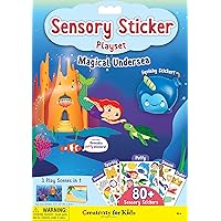 Creativity For Kids Sensory Sticker Playset - Magical Undersea Adventures - 50+ Sensory Stickers and Scenes - Gifts for Boys and Girls Ages 4+