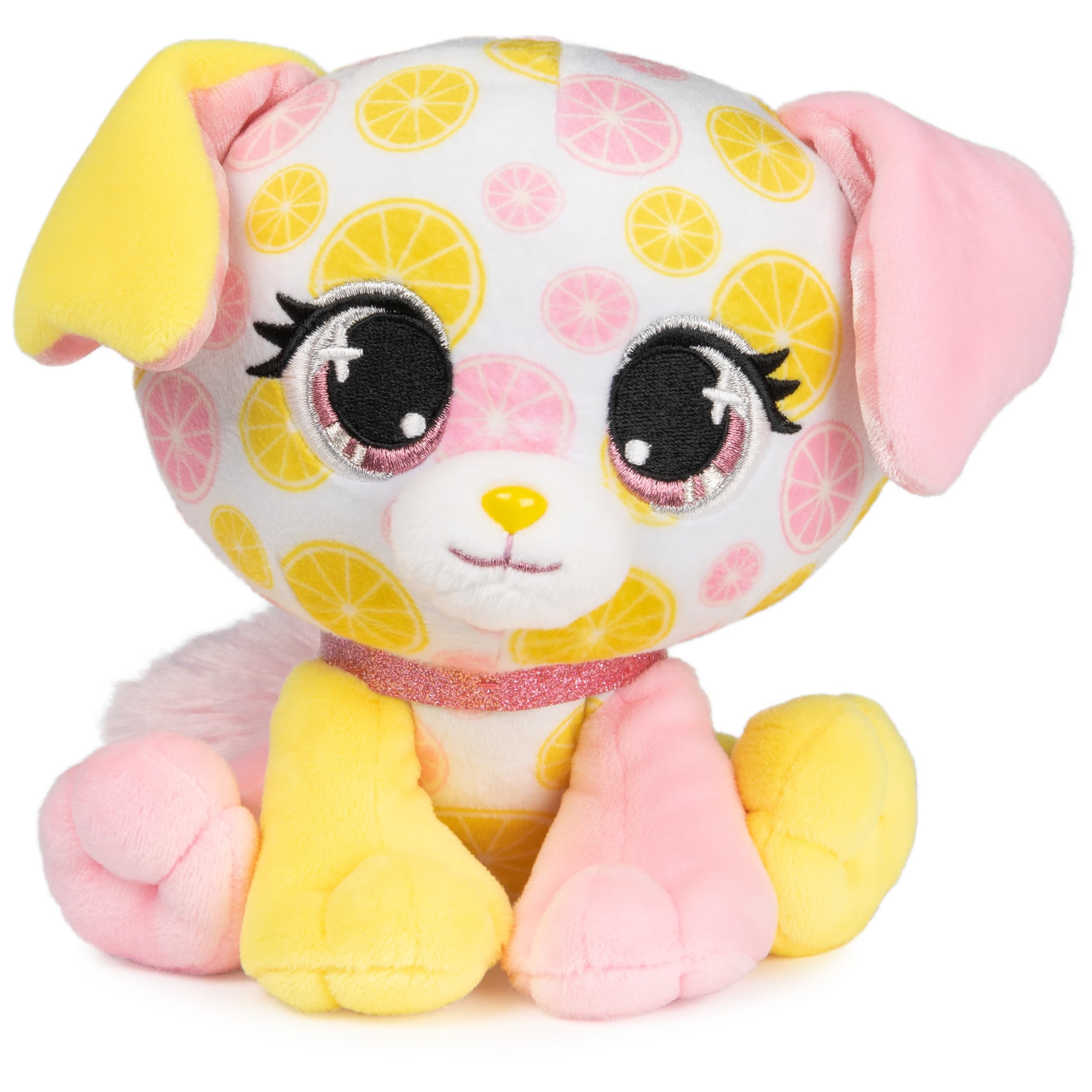 GUND P.Lushes Pets Juicy Jam Collection, Capri Limone Puppy Stuffed Animal, Pink/Yellow, 6”