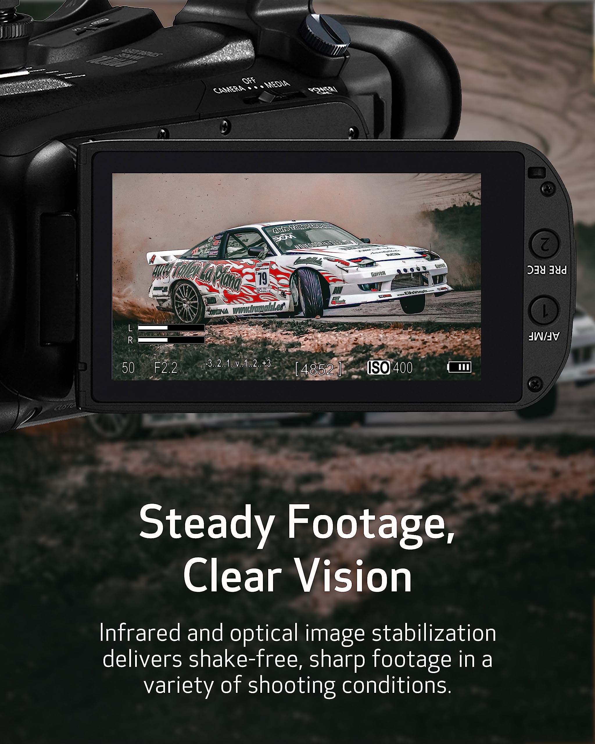 Canon XA65 Pro Camcorder 1/2.3” 4K UHD CMOS Sensor, 20x Optical Zoom, 800x Digital Zoom, Image Stabilization, 3G-SDI, HDMI, USB Live Streaming, Time Stamp On-Screen Display Recording, XLR Audio Inputs