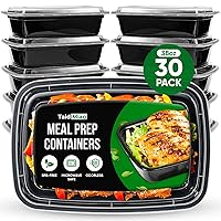 Meal Prep Containers Reusable - 38oz 30 Pack Meal Prep Containers With Lids Microwavable, Freezer Safe Food Prep Containers, Disposable To Go Containers