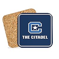 The Citadel Hardboard with Cork Backing Beverage Coasters Square (Set of 4) Coasters for Drinks (The Citadel 3)