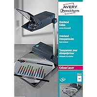 Avery Zweckform 3561 Overhead Projector Transparencies 0.13 mm Increased Thickness Coated Stackable Highly Heat-Resistant