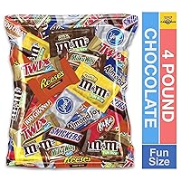 SNICKERS, M&M'S Milk Chocolate, M&M'S Peanut, TWIX & MILKY WAY Candy  Variety Mix, 45.45 Ounces, 90 Pieces