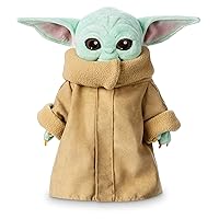 Disney Store Official Grogu (The Child) Plush, The Mandalorian, 11 Inches Toy Figure, Soft and Huggable Star Wars Toy, Detailed Plush Sculpting with Embroidered Features,