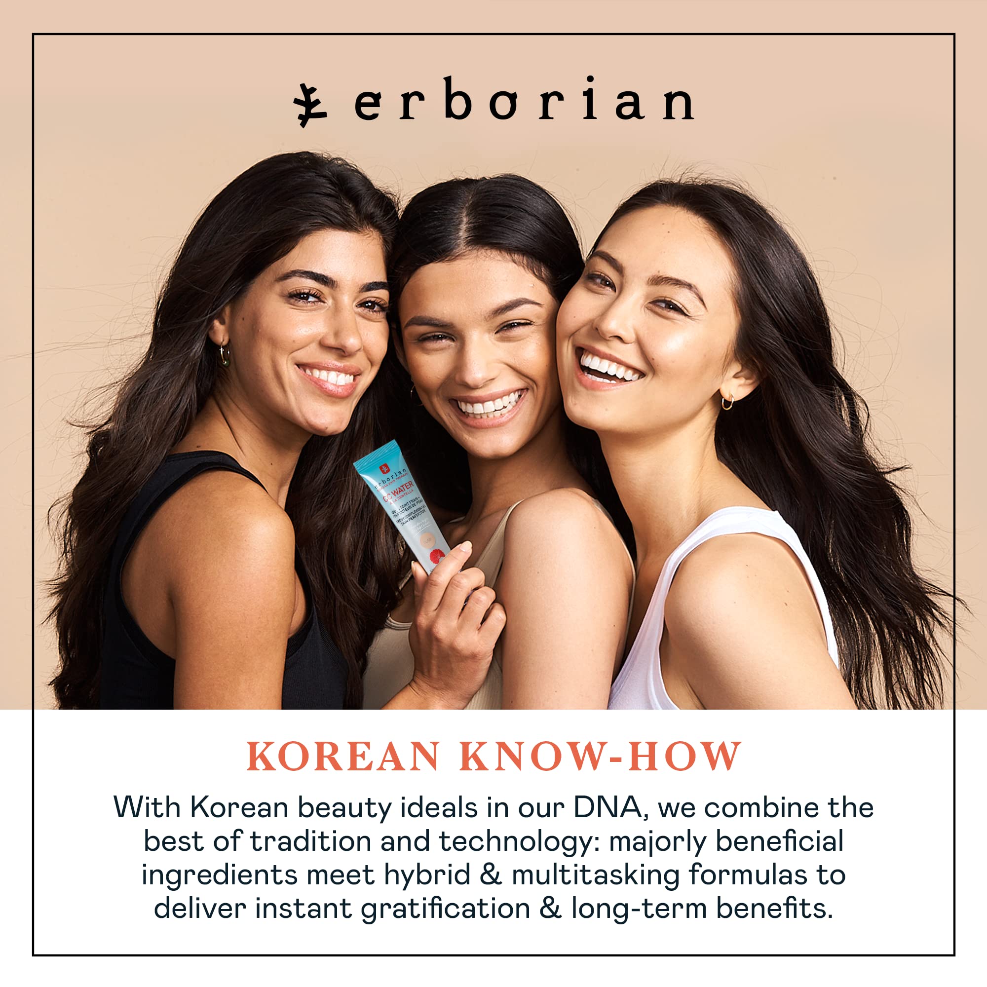 Erborian Color Correcting CC Water With Centella Asiatica and Hyaluronic Acid, Light Aqua Gel Facial Concealer With Illuminating Finish Soothes And Hydrates - Korean Skincare Skin Perfector
