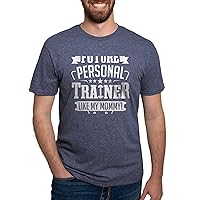 CafePress Gym Future Personal Trainer Like My Mommy T Shirt Men's Deluxe Tri-Blend Shirt