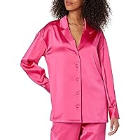 Porsha Williams x The Drop Women's Hot Pink Notch Collar Shirt