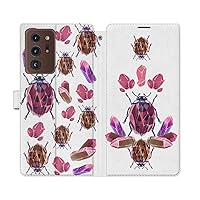 Wallet Case Replacement for Samsung Galaxy S23 S22 Note 20 Ultra S21 FE S10 S20 A03 A50 Crystal Bugs Ladybug Card Holder Amethyst Flip Cover Folio Magnetic Cute Stone PU Leather Jewelry Snap