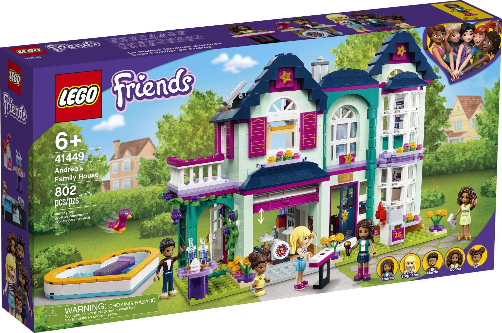 Mua LEGO Friends Andrea's Family House 41449 Building Kit; Mini-Doll  Playset is Great Gift for Creative 6-Year-Old Kids, New 2021 (802 Pieces)  trên Amazon Mỹ chính hãng 2023 | Giaonhan247