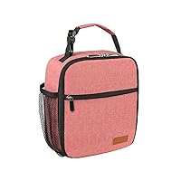 Femuar Lunch Box for Men Women Adults Small Lunch Bag for Office Work Picnic - Reusable Portable Lunchbox, Pink