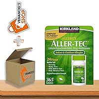 Kirkland Signature Aller-Tec (Allergy Relief) - 365 Tablets - Compare to Zyrtec + Includes Venanciosfridge Sticker (Pack of 1)