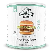 Augason Farms Gluten-Free Black Bean Burger 2 lbs 14 oz No. 10 Can 1 Pack