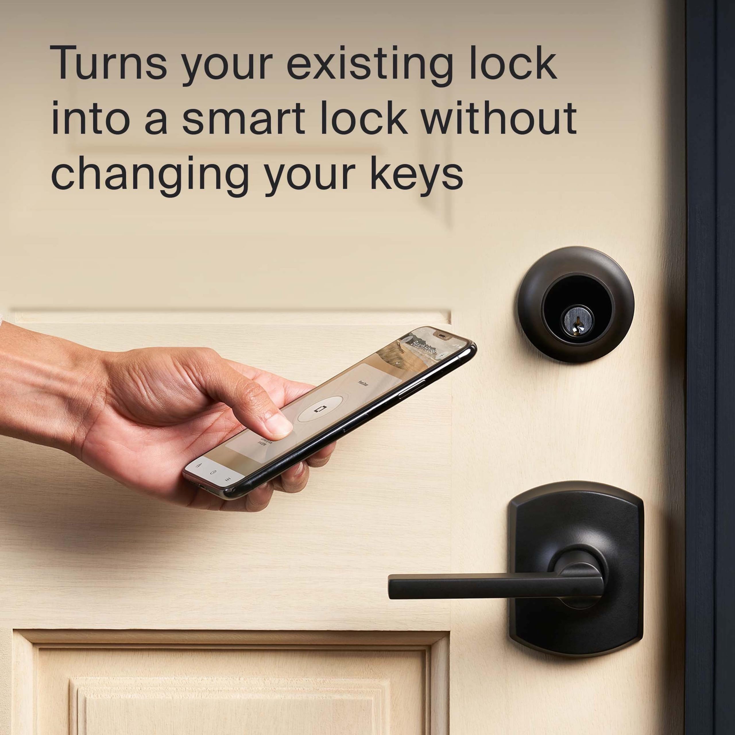 Level Bolt Connect WiFi Smart Deadbolt Lock - Convert Your Existing Door Lock Into a Smart Lock, Remotely Control from Anywhere - Works with iOS, Android, Apple HomeKit, Amazon Alexa, Google Home
