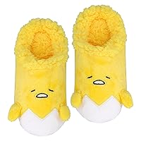Anime Gudetama the Lazy Egg Women's Fuzzy Slippers House Slippers Closed Toe Foam Slippers with Rubber Sole