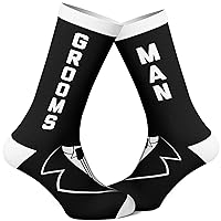 Crazy Dog T-Shirts Men's Grooms Man Socks Funny Wedding Groomsmen Tuxedo Footwear