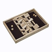 WE Games Double Sided Dice Board Game – 10 Number Flip Tiles in Natural Wooden Box – 14 inches (Made in USA)