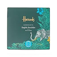 Harrods of London England English Breakfast Tea 100 Tea Bags