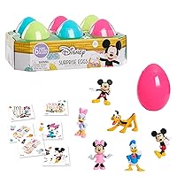 Disney Mickey Mouse 6-piece Pre-Filled Easter Eggs, Easter Gifts and Basket Stuffers, Officially Licensed Kids Toys for Ages 3 Up by Just Play
