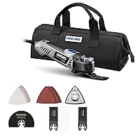 Dremel Multi-Max MM50-02 5 Amp Variable Speed Corded Oscillating Multi Tool Kit with 16 Accessories and Storage Bag - Ideal for Metal & Wood Cutting, Sanding, and Box Cutouts