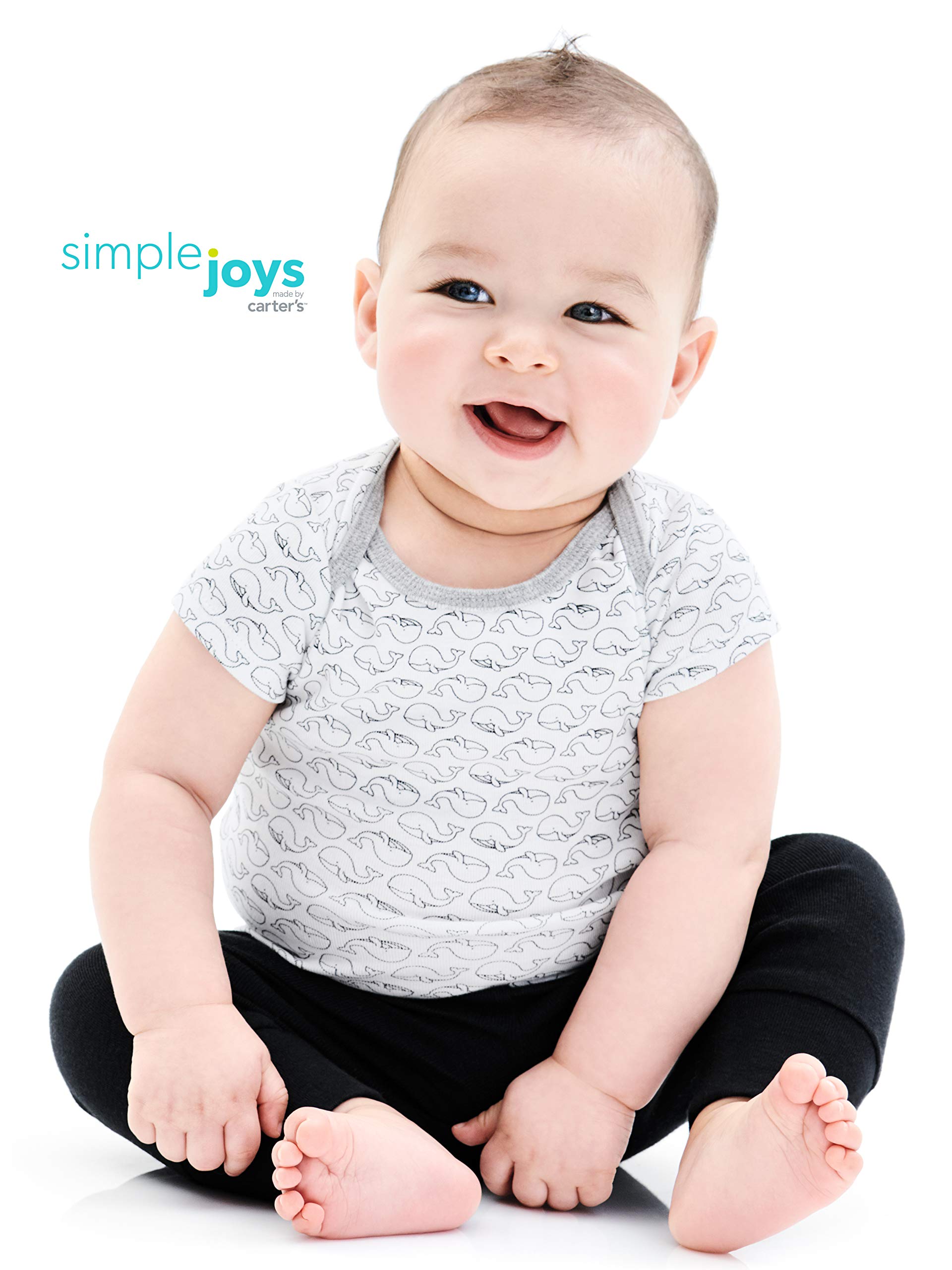 Simple Joys by Carter's Baby Boys' Short-Sleeve Bodysuit, Pack of 6