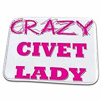 3dRose Crazy Civet Lady - Dish Drying Mats (ddm-174984-1)