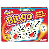 TREND ENTERPRISES: Numbers Bingo Game, Exciting Way for Everyone to Learn, Play 6 Different Ways, Perfect for Classrooms and At Home, 2 to 36 Players, For Ages 4 and Up