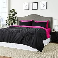 DUALColorPink-C Comforter Set, California King, Pink/Black