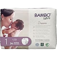 Bambo Nature Premium Baby Diapers - French/English Packaging, Size 1, 216 Count