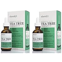 Elastalift Tea Tree Oil Facial Spot Treatment W/Witch Hazel Clarifying Tea Tree Oil For Face Helps Target Redness, Acne, Bumps, Dry Itchy Skin, & Large Pores Non-Irritating, 1.8 Fl Oz (2-Pack)