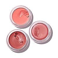 goop Beauty Cream Blush Set of 3 | Sheer Pop of Color for Lips & Cheeks | Vitamin C, Vitamin E, & Safflower Oil | Natural Makeup for Glowing Skin | Slipper, Velveteen, & Whiskey | 0.5 oz Each