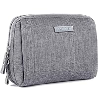 Narwey Small Makeup Bag for Purse Travel Makeup Pouch Mini Cosmetic Bag for Women (Small, Grey)