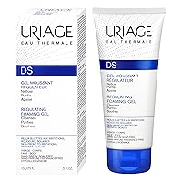 URIAGE D.S. Regulating Foaming Gel 5 fl.oz. | Gentle Cleansing Foam for Face & Body to Cleanse, Purify And Sanitize Irritated, Redness-Prone and Scales Skins | Leaves Skin Healthier and Comfortable.