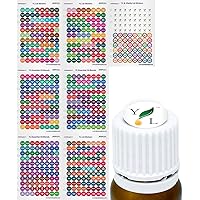 Young Living Essential Oil Labels Bottle Cap Stickers for YL EO Bottles 7 Sheets 616 Lid Stickers for Aromatherapy Containers YoungLiving Lid Stickers by Got Oil Supplies