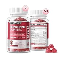 Berberine Supplement Gummies 1500mg,AMPK Activators with Chromium,Cinnamon,Plays a Role in The Breakdown of Glukose,The Synthesis of ATP,Faster Metabolism, Vegan,Sugar Free,120 Count