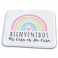 3dRose Bienvenidos Mi Casa ES Su Casa Welcome in Spanish... - Bathroom Bath Rug Mats (rug-369730-1)