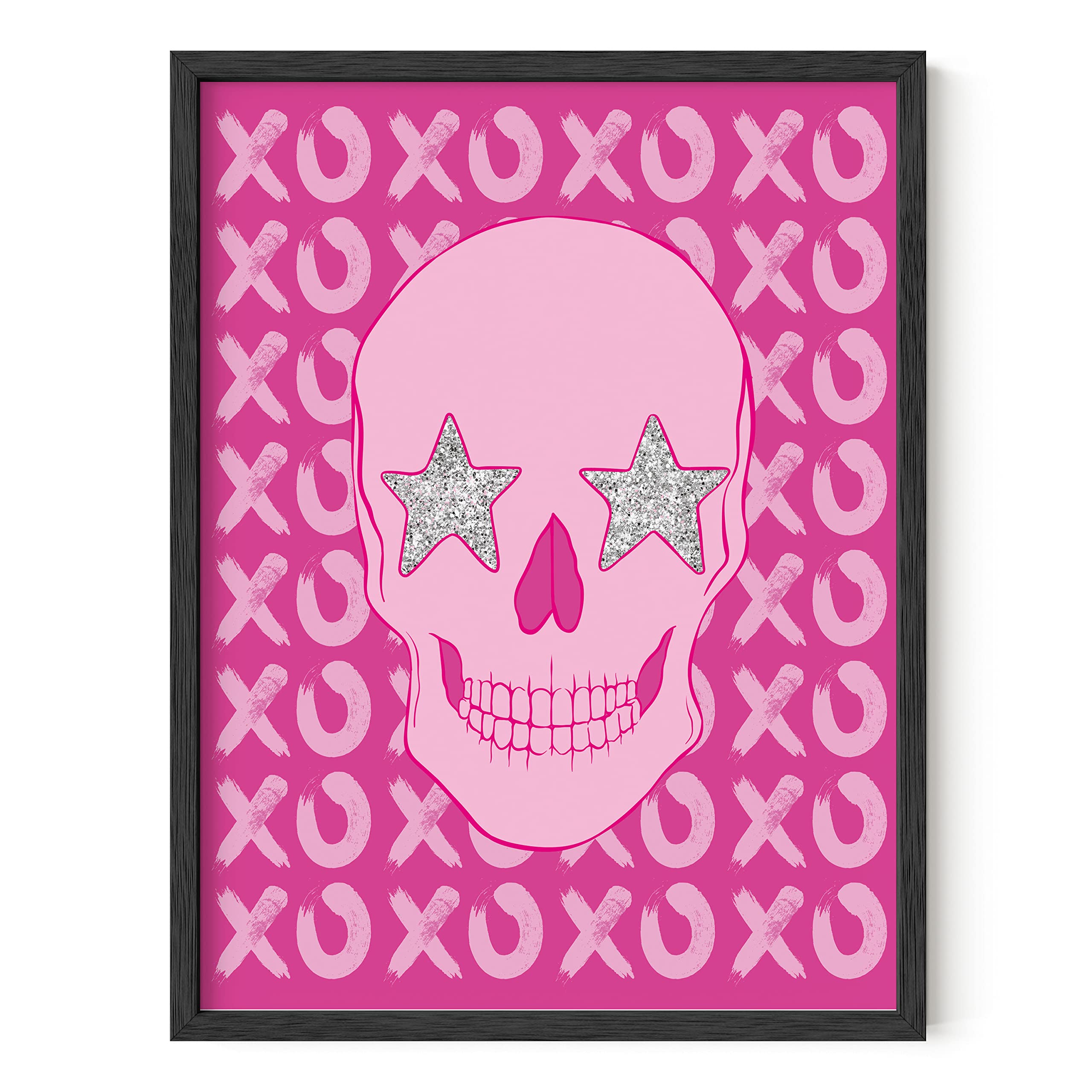 Mua Haus and Hues Skull Art Print - Pink Posters For Teen Girls ...