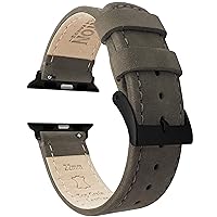 BARTON Top Grain Leather Watch Bands Compatible with all Apple Watch Models - Series 8, 7, 6, 5, 4, 3, 2, 1, SE & Ultra - Size 38mm, 40mm, 41mm, 42mm, 44mm, 45mm or 49mm