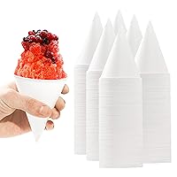 Eco Friendly Leak Proof 6 Oz Paper Cups 600 Pk. Perfect Snow Cone Cup for Kids Parties or Weddings. Great Paper Cup for Office Water Cooler or Sno Cone Maker Machine Accessories or Disposable Funnel.