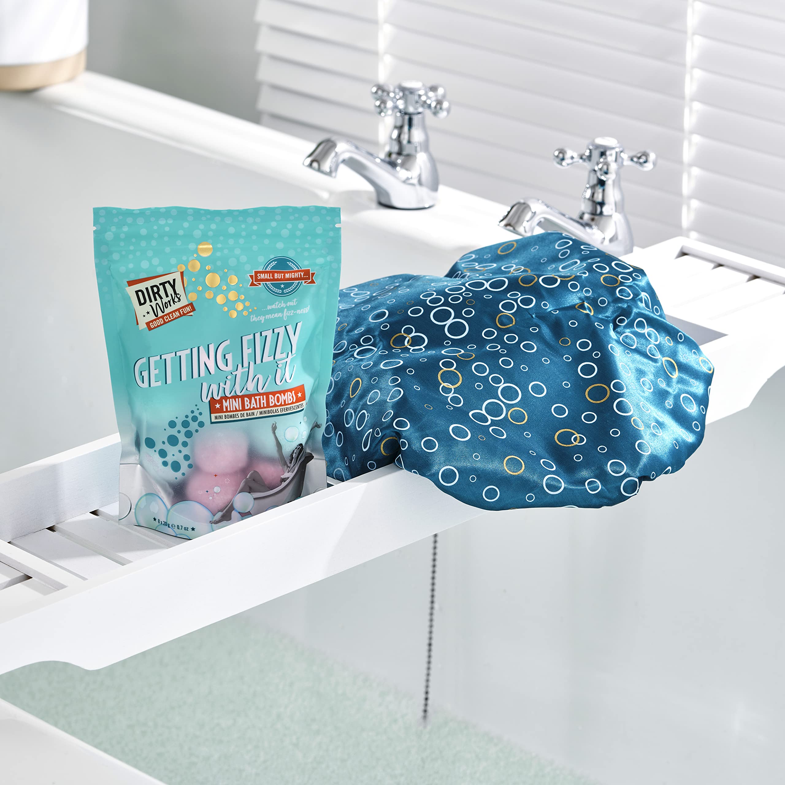 Dirty Works Getting Fizzy with It Mini Bath Bombs, 8 x 20g Vegan Bath Fizzers, 160g